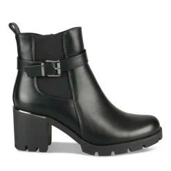 Bottines NOIR Femme Motif Uni Fermeture éclair