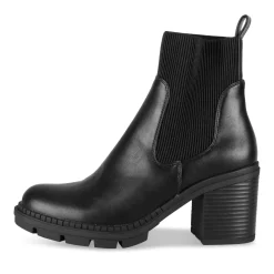 Bottines NOIR Femme Motif Uni A Enfiler