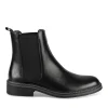 Bottines NOIR Femme Motif Uni Elastique