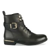 Bottines NOIR Femme Motif Uni Lacets