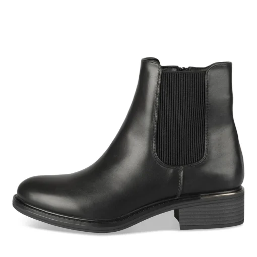 Bottines NOIR Femme Motif Uni A Enfiler