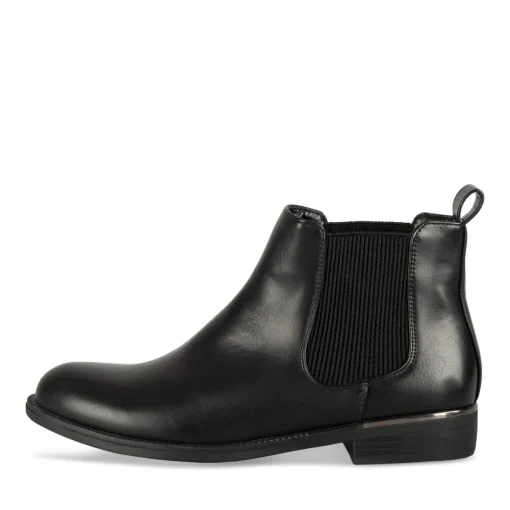 Bottines NOIR Femme Motif Uni A Enfiler