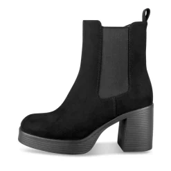 Bottines NOIR Femme Motif Uni Elastique