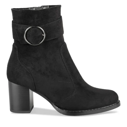 Bottines NOIR Femme Motif Uni Fermeture éclair