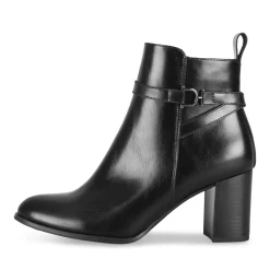 Bottines NOIR Femme Motif Uni Fermeture éclair