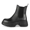 Bottines NOIR Femme Motif Uni Elastique