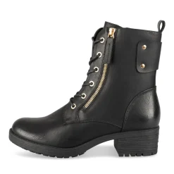 Bottines NOIR Femme Motif Uni A Enfiler