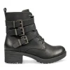 Bottines NOIR Femme Motif Uni Fermeture éclair