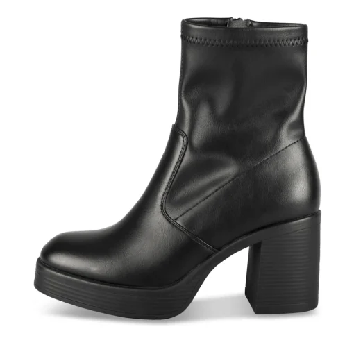 Bottines NOIR Femme Motif Uni Fermeture éclair