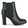 Bottines NOIR Femme Motif Uni Elastique