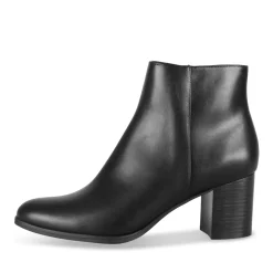 Bottines NOIR Femme Motif Uni Fermeture éclair