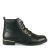 Bottines NOIR Femme Motif Uni Lacets