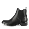 Bottines NOIR Femme Motif Uni Elastique