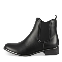Bottines NOIR Femme Motif Uni Elastique