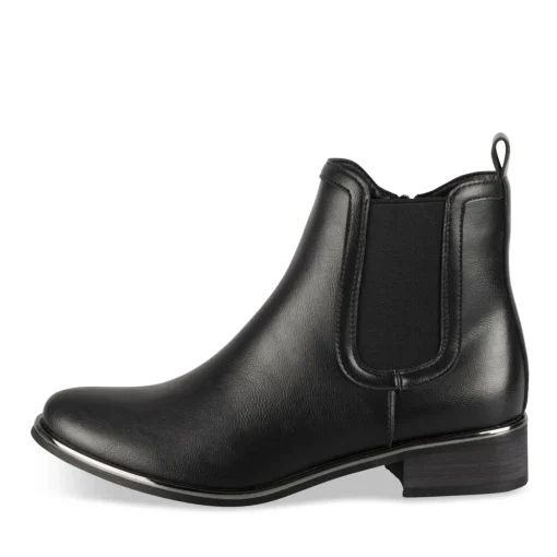 Bottines NOIR Femme Motif Uni Elastique