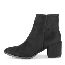 Bottines NOIR Femme Motif Uni Fermeture éclair