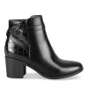 Bottines NOIR Femme Motif Uni Fermeture éclair