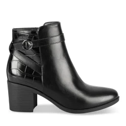 Bottines NOIR Femme Motif Uni Fermeture éclair