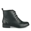 Bottines NOIR Femme Motif Uni Lacets