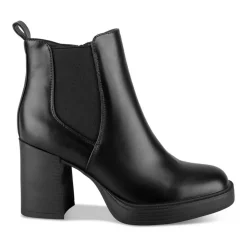 Bottines NOIR Femme Motif Uni Fermeture éclair