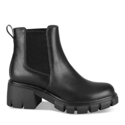 Bottines NOIR Femme Motif Uni Elastique
