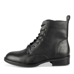 Bottines NOIR Femme Motif Uni Lacets