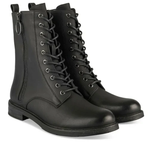 Bottines NOIR Femme Motif Uni Fermeture éclair