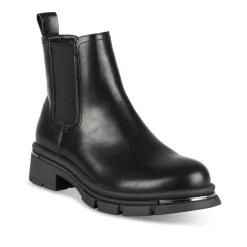 Bottines NOIR Femme Motif Uni A Enfiler