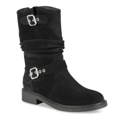 Bottines NOIR Femme Motif Uni A Enfiler