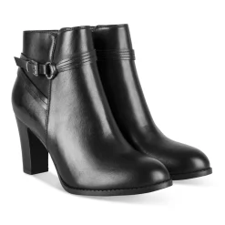Bottines NOIR Femme Motif Uni Fermeture éclair