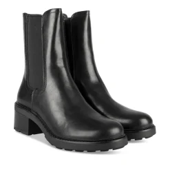 Bottines NOIR Femme Motif Uni Fermeture éclair