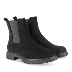 Bottines NOIR Femme Motif Uni A Enfiler