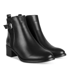 Bottines NOIR Femme Motif Uni Fermeture éclair