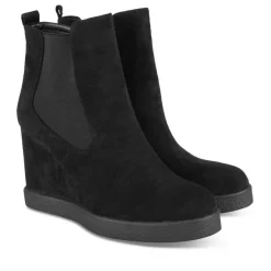 Bottines NOIR Femme Motif Uni A Enfiler