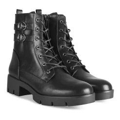Bottines NOIR Femme Motif Uni Fermeture éclair