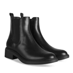 Bottines NOIR Femme Motif Uni A Enfiler