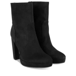 Bottines NOIR Femme Motif Uni Fermeture éclair