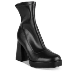 Bottines NOIR Femme Motif Uni A Enfiler