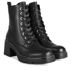 Bottines NOIR Femme Motif Uni Fermeture éclair