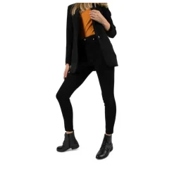Bottines NOIR Femme Motif Uni Lacets