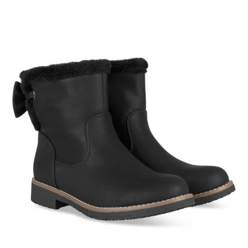 Bottines NOIR Femme Motif Uni Fermeture éclair