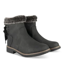 Bottines NOIR Femme Motif Fausse Fourrure Fermeture éclair
