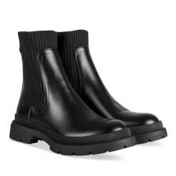 Bottines NOIR Femme Motif Uni A Enfiler