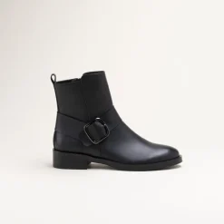 Bottines NOIR Femme Motif Uni Fermeture éclair