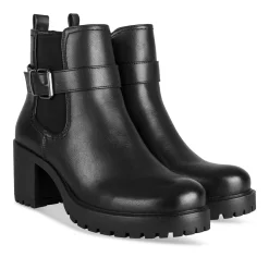 Bottines NOIR Femme Motif Uni Fermeture éclair