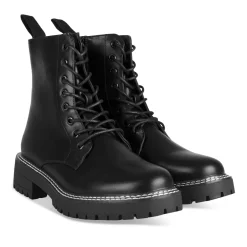 Bottines NOIR Femme Motif Uni Fermeture éclair