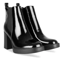 Bottines NOIR Femme Motif Uni Fermeture éclair