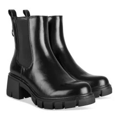Bottines NOIR Femme Motif Uni Elastique