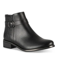 Bottines NOIR Femme Motif Uni Fermeture éclair