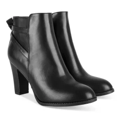 Bottines NOIR Femme Motif Uni Fermeture éclair